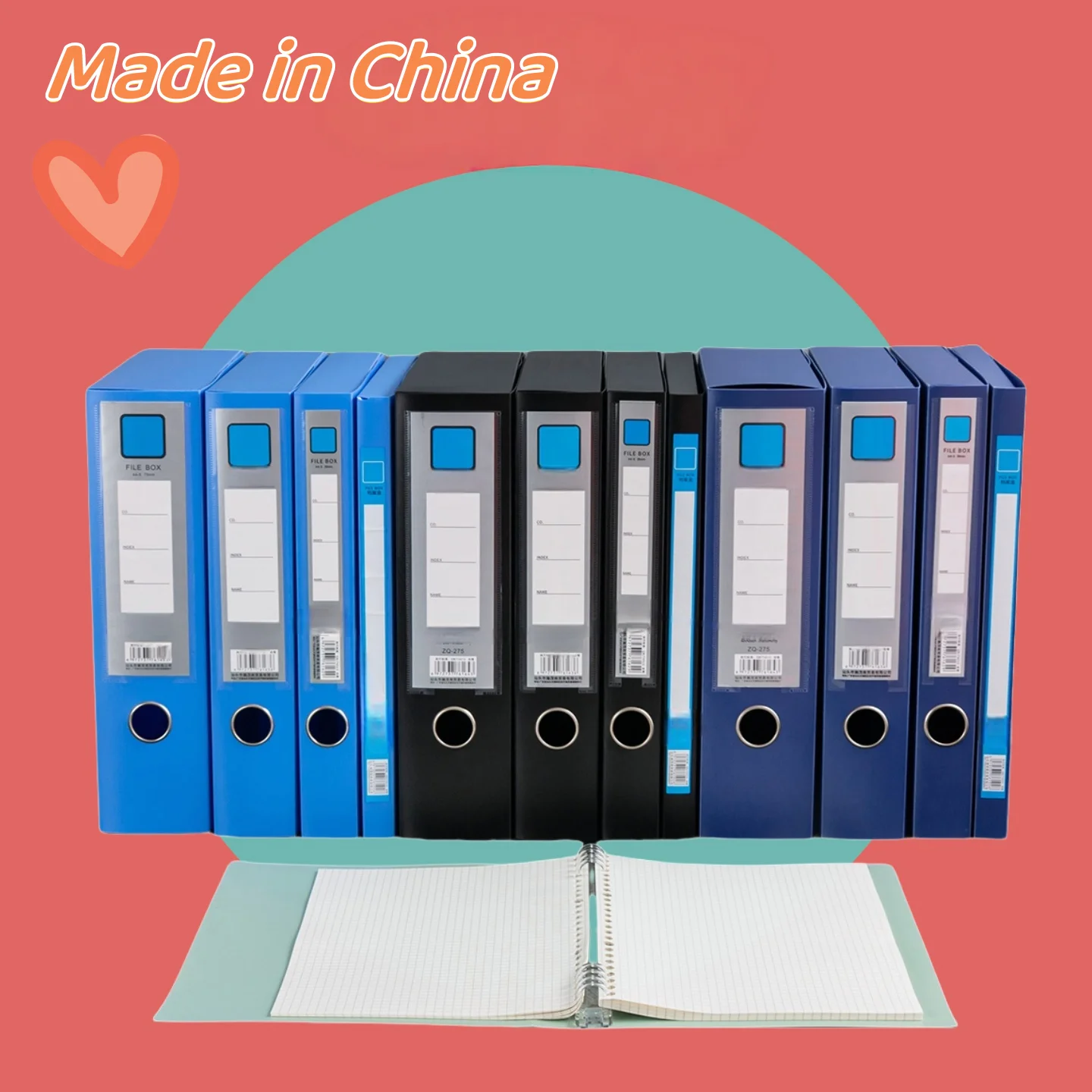 10-Pack File Box A4 File Box Information Document Contract Folder Storage Box Accounting Voucher Organization Large-Capacity Off