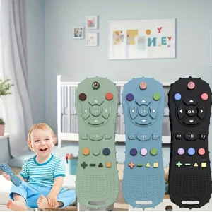 1/2/3PCS remote control shape baby teethers silicone toys suitable for 6-36 months boys and girls just teething baby gift