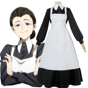 Anime The Promised Neverland Mom Isabella Cosplay Costume Yakusoku no Neverland Maid Dress Women 2025 Halloween Suit Hot Sale