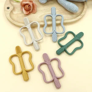 Baby Teething Toys with Easy-Hold Handle, Silicone Infant Toothbrush, Teething Toys for Babies More than 3 months