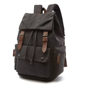 Big Discount Unisex Fashionable Backpack Vintage Casual Multi-pocket Laptop Shoulders Bag with Adjustable Shoulder Strap