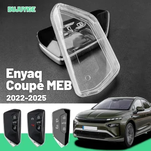 Clear TPU Car Key Case For Skoda Enyaq Coupé MEB 2022-2026 Key Fob Cover Protector Shell Auto Accessories 2023 2024 2025