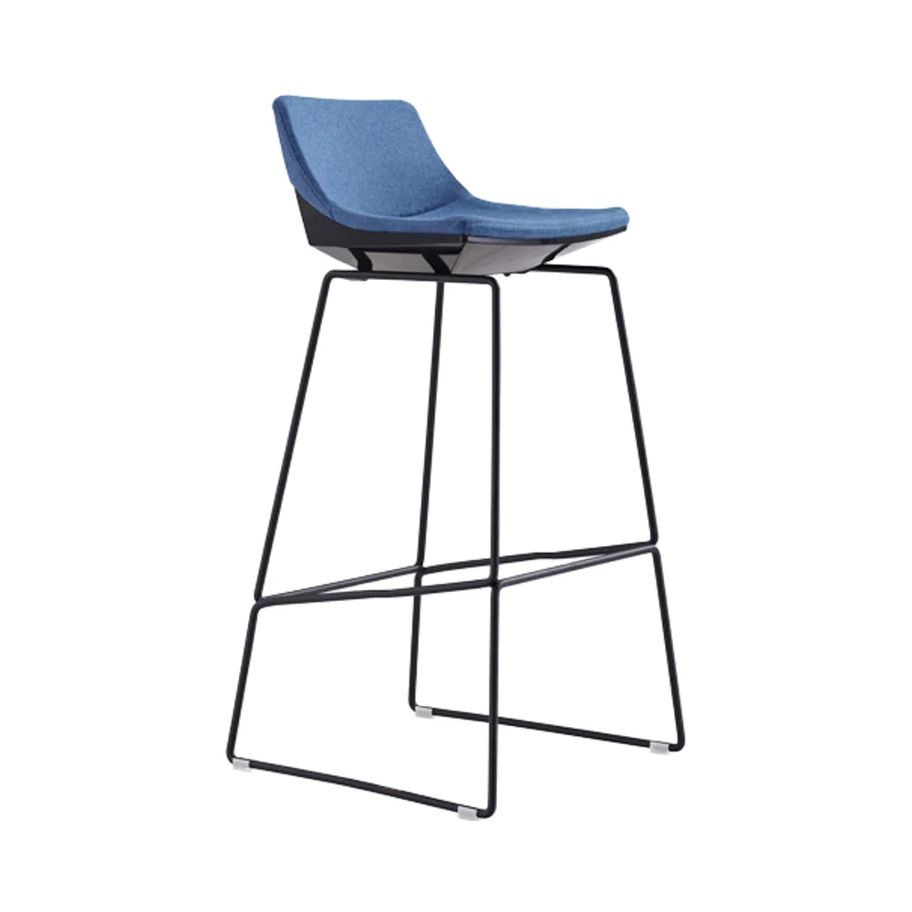 Hot Sale Modern Design Bar Stool Chair Colorful High Legs Fabric Restaurant Cafe Furniture for Outdoor Garden Dining