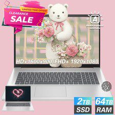 HP 17.3"HD+ Laptop - Backlit Intel Core i5-1334U 10cores - UPTO 64GB RAM 2TB SSD