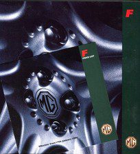 MG MGF UK market sales brochure pack 1996 - Prices/Accessories/Collection/Poster