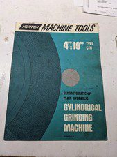 NORTON MACHINE TOOLS SALES BROCHURE CATALOG CYLINDRICAL GRINDING MACHINE CTU