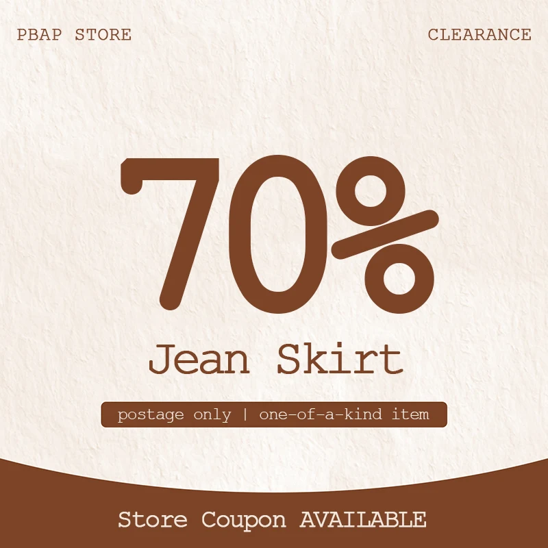 PBAP YEAR END SALE Woman Clothing Clearance, NO Return NO Refund, Shop Mindfully, Denim Skirt