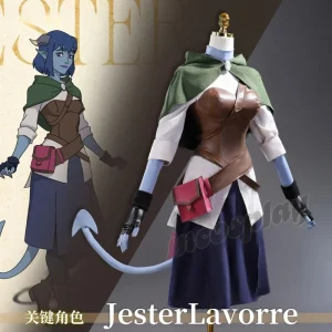 Pre-sale The Mighty Nein Jester Lavorre Cosplay Costume Tail Horn Full Set Women Anime Game Outfit KKCos