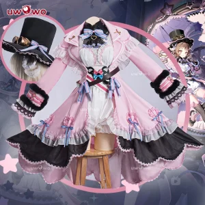 PRE SALE UWOWO Arknights Collab Eyjafjalla Fluffy Little Witch Cosplay Costume S-3XL Halloween Costume