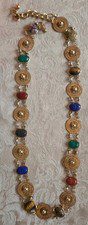 Scarab & Shield Belt Van Dell Egyptian Revival 30" Vtg 1950/60s Estate sale find