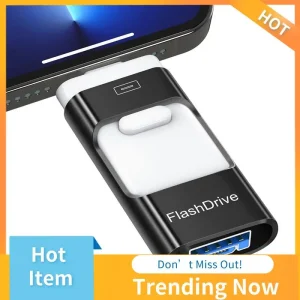 Top Deals USB Stick For Phone, 3 In 1 Memory Stick Flash Drive For Phone/Pad/Android/Computer/Laptop/PC