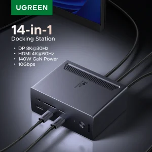 UGREEN Docking Station 14-in-1 USB HUB Triple Display HDMI DP 10Gbps USB-A/C RJ45 SD&TF PD100W for Laptop Windows Lenovo HP Dell