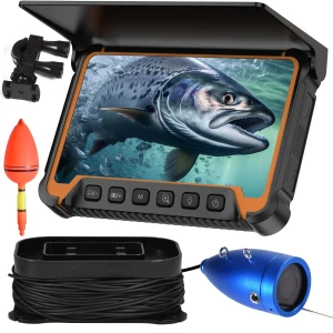 Underwater Fish Finder Fishing Camera 7 IPS Monitor, Infrared Night Vision 98ft Cable Waterproof Portable Fish Camera for Ice