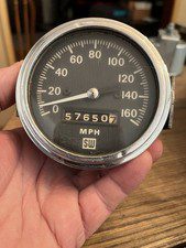 Vintage Stewart Warner 160 MPH Speedometer 160MPH Hot Rod Muscle Car REAL DEAL