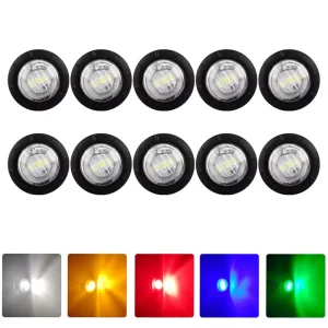 10pcs LED Trailer Side Marker Light, Auto Indicators & Clearance Lamp with Turn Signal for Trucks Trailers RVs & Vehicles