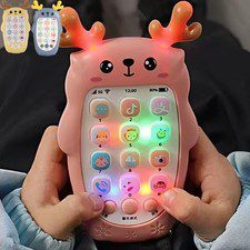 Baby Toy Phone Music Learning Teether Bilingual Educational Electronic Toy
