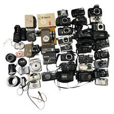 Canon Nikon Pentax Konica film cameras digital cameras lens bulk sale large set