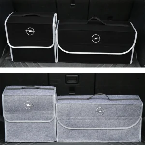 Car Trunk soft Organizer Felt Storage Box Accessories For Opel Corsa Astra Insignia Vectra Zafira Meriva Mokka Grandland Vivaro