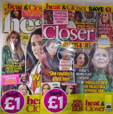 Heat & Closer magazine Bumper Pack on sale 7th April 2026 Kate, Olivia + Fergie