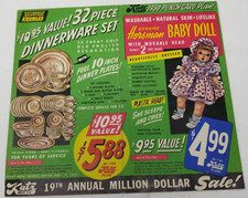Katz Drug Million Dollar Punch Card 1950 Kitchen Dinning Full Color Sale Flyer
