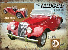 MG The Midget T Series 1936-1955 steel sign 400mm x 300mm BIG PRICE CUT