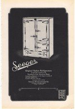Seeger Original Siphon Refrigerator Sales Reps in All Cities 1925 Vintage Ad