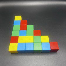 Set of 21 Colorful Magnetic Cube Blocks Toddler Preschool STEM Building Toy