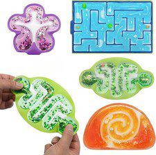 Squishy Sensory Toys for Kids, 4 Pack Maze Fidget Toys for Autism, Squeeze Toys