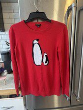 Talbots Very Lightweight Sweater Penguins Trending Spring/Summer Y2K Grad Party