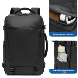 Vacuum leisure backpack for men and women, large capacity waterproof computer bag, backpack, multifunctional luggage, business t