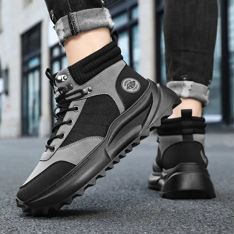 Winter Thick Heeled Loafers Shoes For Mens Male Boots Shoes Boots For Mens Sneakers Sport 2025outdoor Shows
