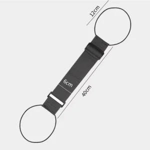1 Pack Black Luggage Straps for Add a Bag Bungees Lightweight Easy Elastic Wrap Belts for Attaching Extra Bags Purse to Suitcase Handle Handbag Backpack Spinner Carryon Travel Airport