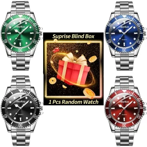 1PC Surprise Mystery Watch Blind Box-Luxury Large Dial Men Business Watches Casual Clock Sports Quartz Wristwatch（Without Box）