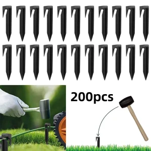 200pcs Lawn Mower Boundary Pegs For Securely Anchoring Robot Mower Perimeter Boundary Cable Lawn Nails Garden Tools Accessories