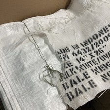 Bundle of 50 Empty Sandbags For Sale 14x26 Bag Poly/with built-in ties NEW