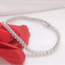 Festival Sale ! Round Natural Diamond Beautiful Tennis Bracelet 14k White Gold