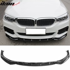 Fits 17-20 BMW G30 5 Series Sedan GT Front Bumper Lip Spoiler Gloss Black PP
