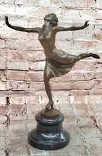 Museum Quality Bronze Skater Woman Statue Home Gym Decoration Artwork Sale Deal