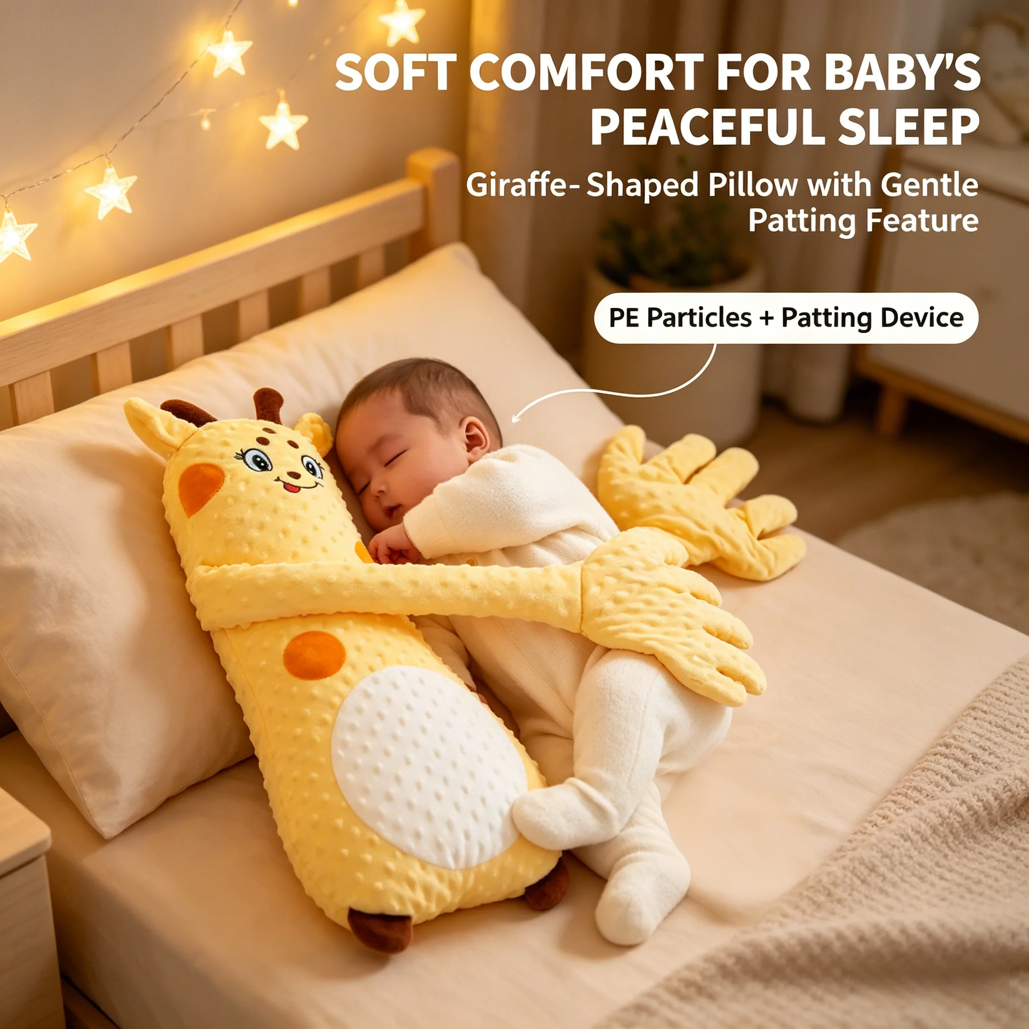  New Baby Sleeping Patting Doll with Soothing Palm Remote 3Adjustable Electric Baby Hand Pillow Soothing Palm Patting for Toddl