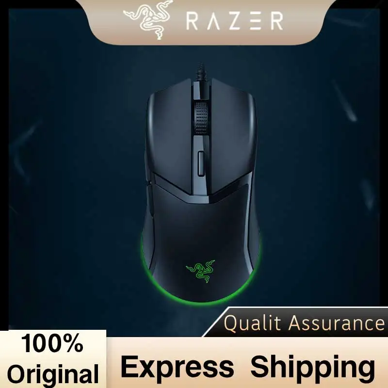 Razer Cobra Wired Gaming Mouse 58g Ultra-Lightweight Optical Switches Gen-3 Chroma RGB Gradient Underglow for Computer