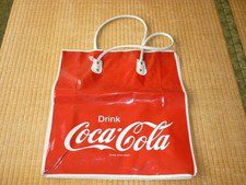 ◆Unused, not for sale 1970s ◆Coca-Cola vinyl resin tote bag