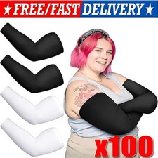 1-100 SCooling Arm Sleeves Cover UV Sun Protection Outdoor Sports For Men Women