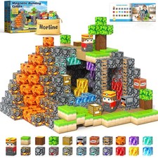 100PCS Magnetic Blocks Building Toys, STEM Learning Sensory Toys for Age 3-5 ...