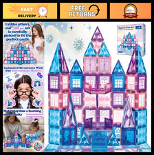102pcs Frozen Princess Castle Magnetic Building Blocks - STEM Toys for Kids 3-8