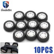 10pcs 20mm Wheels Rubber Model Tyre Plastic Hub Parts for RC Vehicle Toy Car DIY