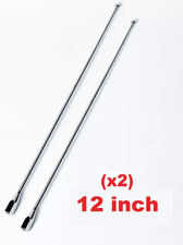 12" 2-pack Stainless AM/FM/XM/CB Mast Antennas for Honda Goldwing GL1500 88-00