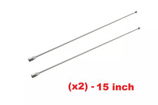 15" 2-pack Stainless AM/FM/XM/CB Mast Antennas for Honda Goldwing GL1500 88-00