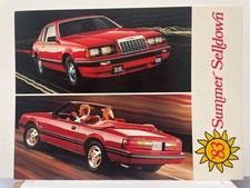 1983 Ford Mustang Thunderbird Summer Selldown End of Model Year Sale Ad Postcard