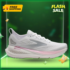 [BIG SALE] Brooks Women's Glycerin 23 Running Shoes Medium 1B White Metallic