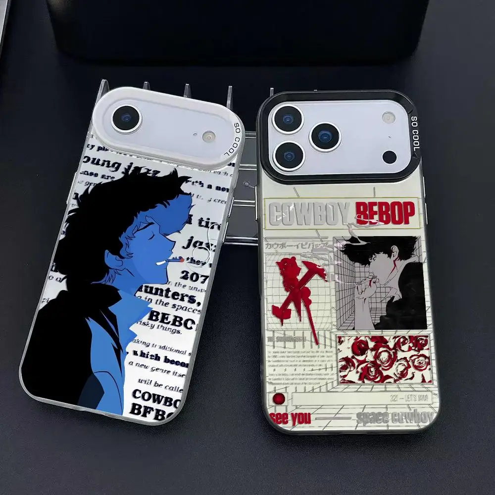 C-Cowboy Anime B-Bebop Phone Case For iPhone 17 16 15 14 13 12 11 Pro Max Air Matte Laser Aurora Shockproof Funda